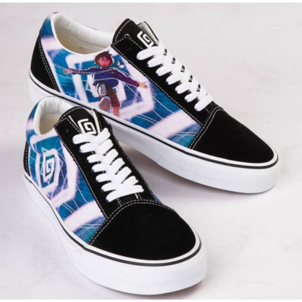 NEW Vans Mens Old Skool Karl Jacobs Black Low Top Print Skate Sneaker Shoes 5